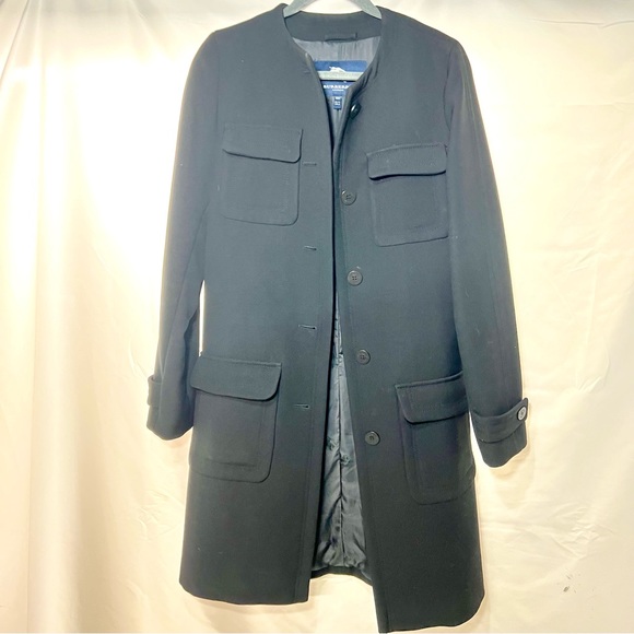 Burberry London Wool Peacoat 8 Winter Coat Jacket Black - Picture 2 of 13